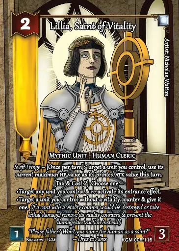 Lillia, Saint of Vitality