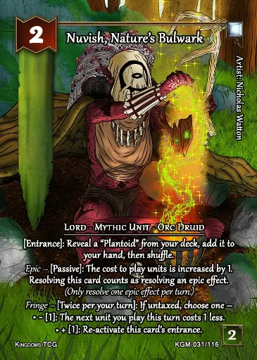 Nuvish, Nature's Bulwark